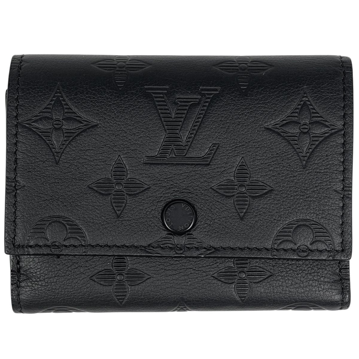 Louis Vuitton Victor Wallet Monogram Shadow Trifold Leather Noir