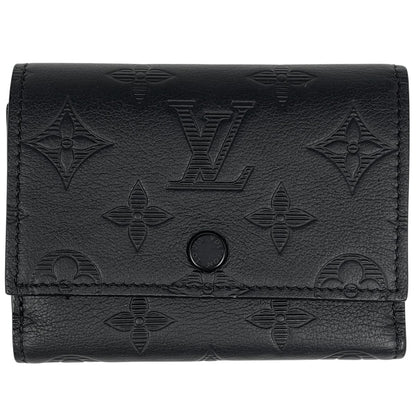 Louis Vuitton Victor Wallet Monogram Shadow Trifold Leather Noir