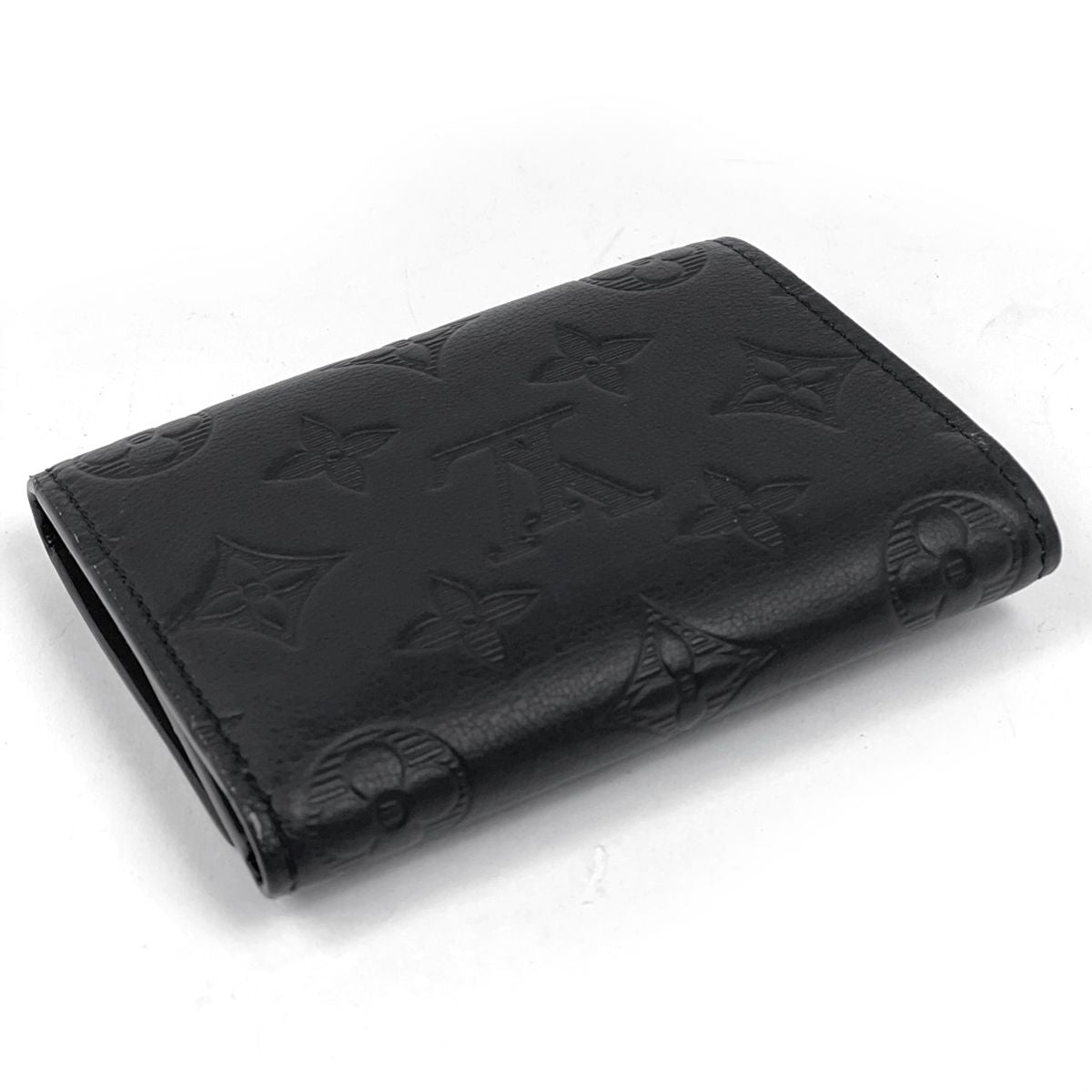 Louis Vuitton Victor Wallet Monogram Shadow Trifold Leather Noir — view 2