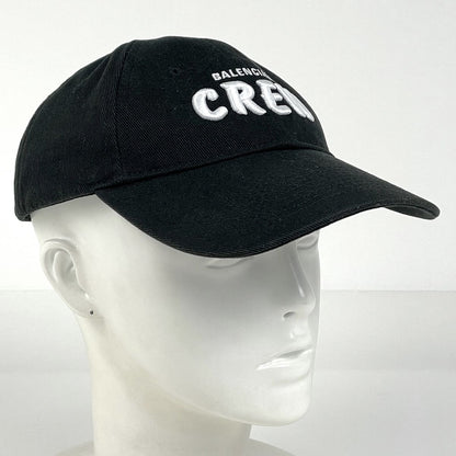 Balenciaga Logo Cap Crew Hat Cap Cotton Black — view 6