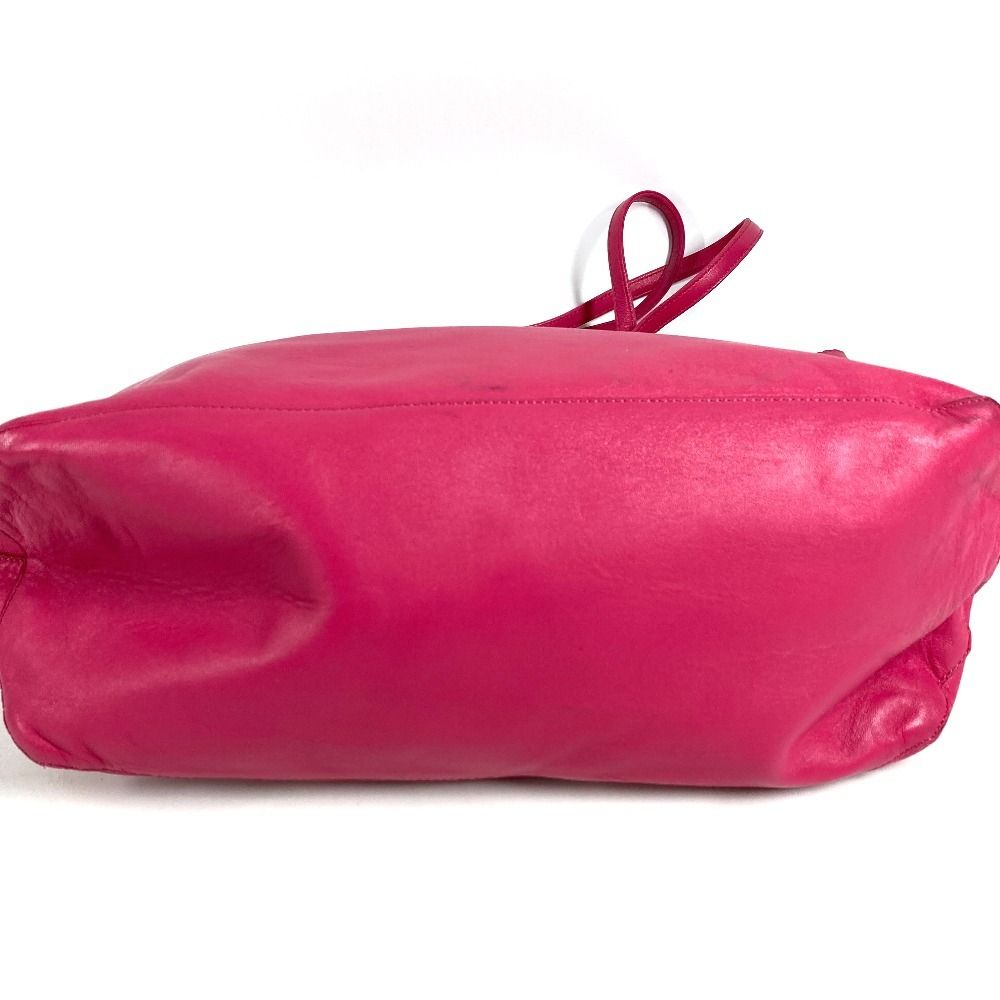 Loewe Shoulder Bag Anagram Logo Leather Pink — view 6