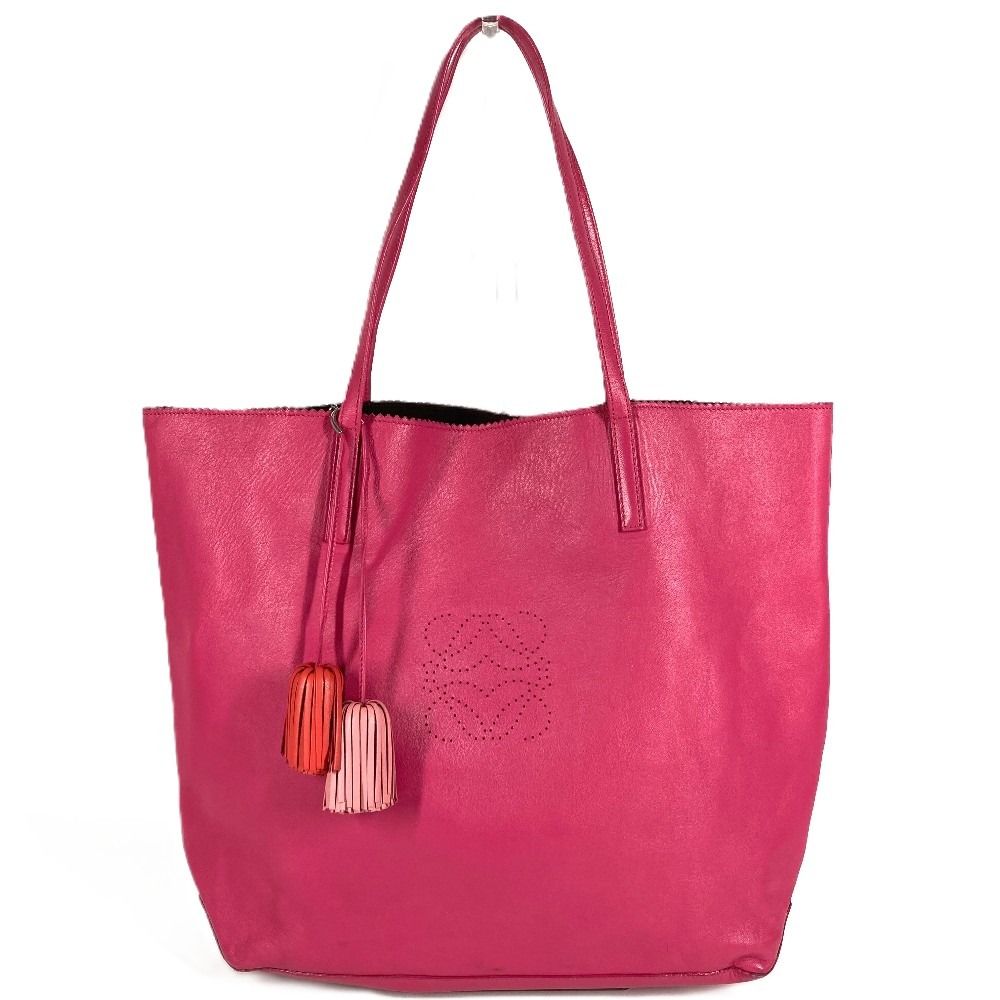 Loewe Shoulder Bag Anagram Logo Leather Pink