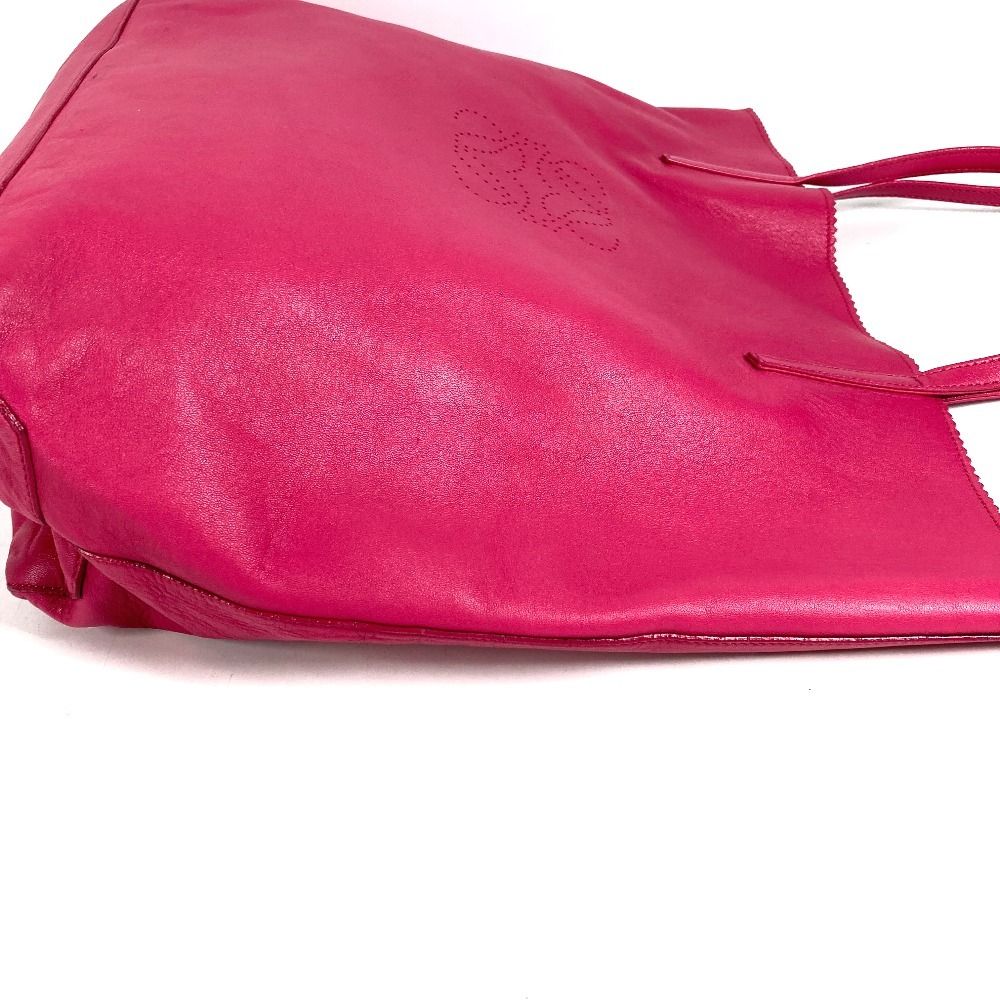 Loewe Shoulder Bag Anagram Logo Leather Pink — view 4