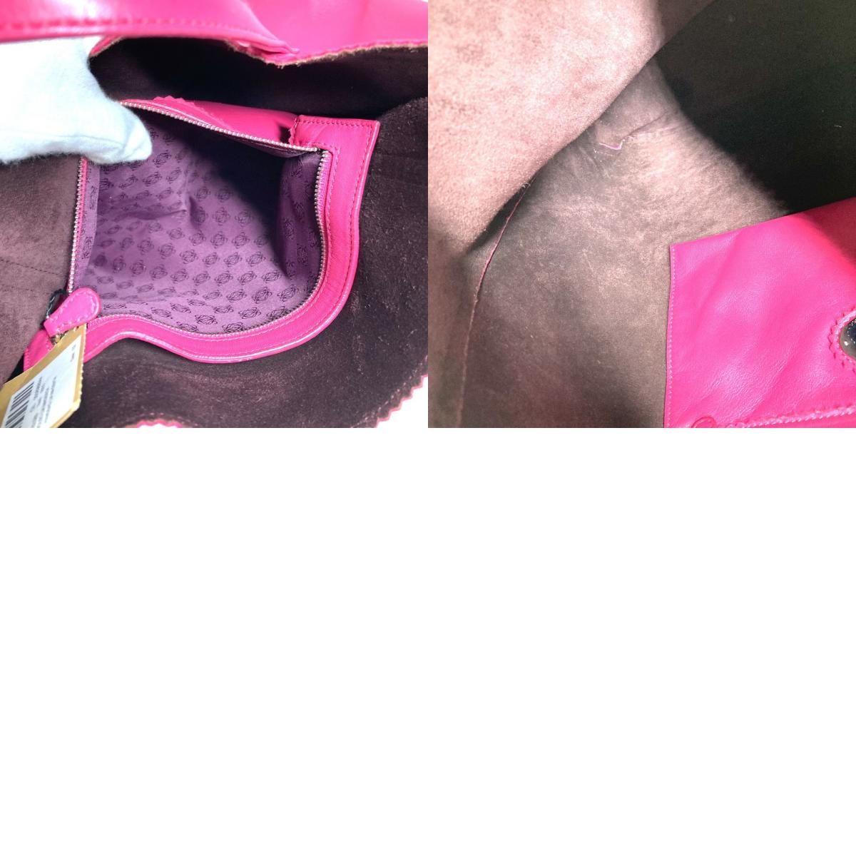Loewe Shoulder Bag Anagram Logo Leather Pink — view 9