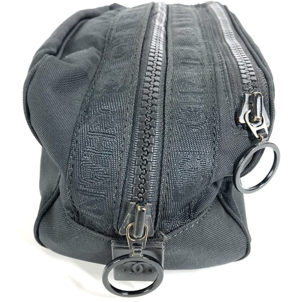 Chanel Second Bag CC Logo Nylon Canvas Black — view 3
