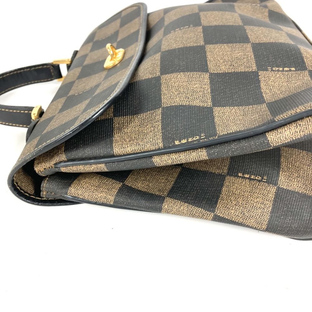 Fendi Handbag Pecan Logo Leather Brown — view 3