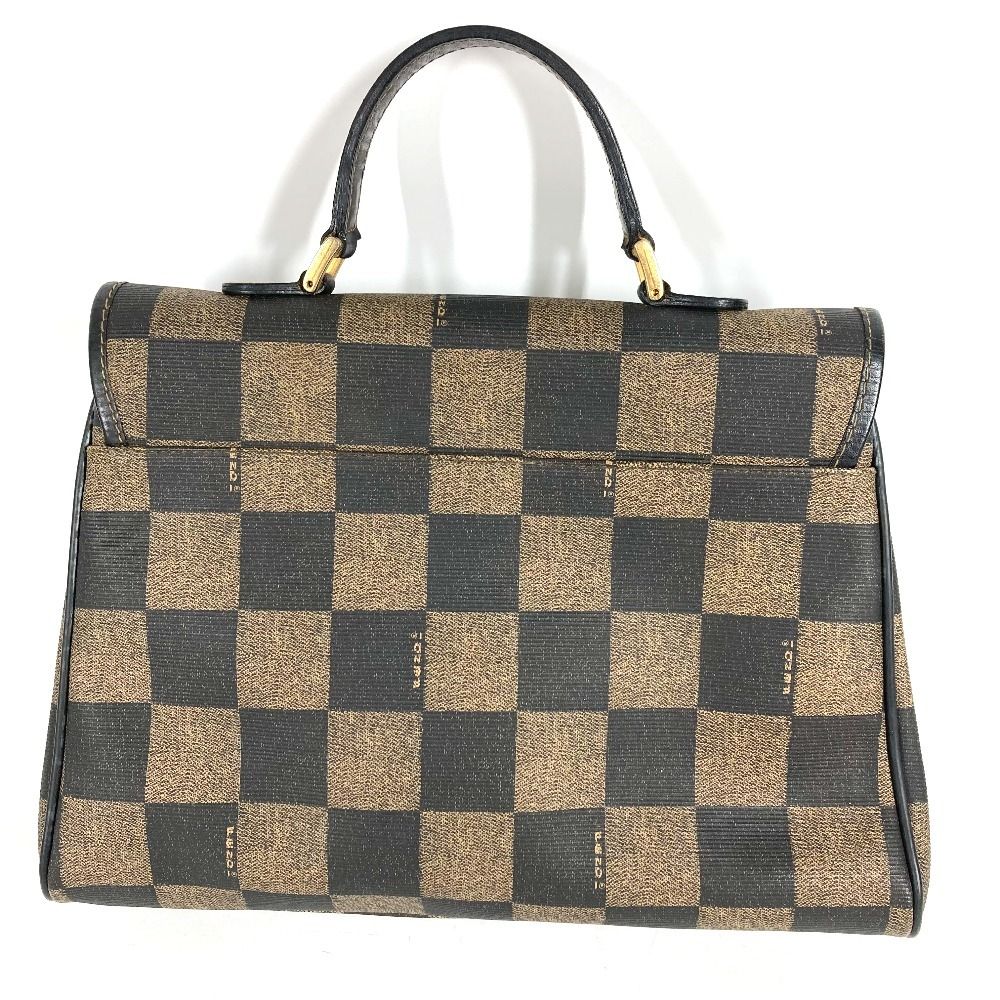 Fendi Handbag Pecan Logo Leather Brown — view 2