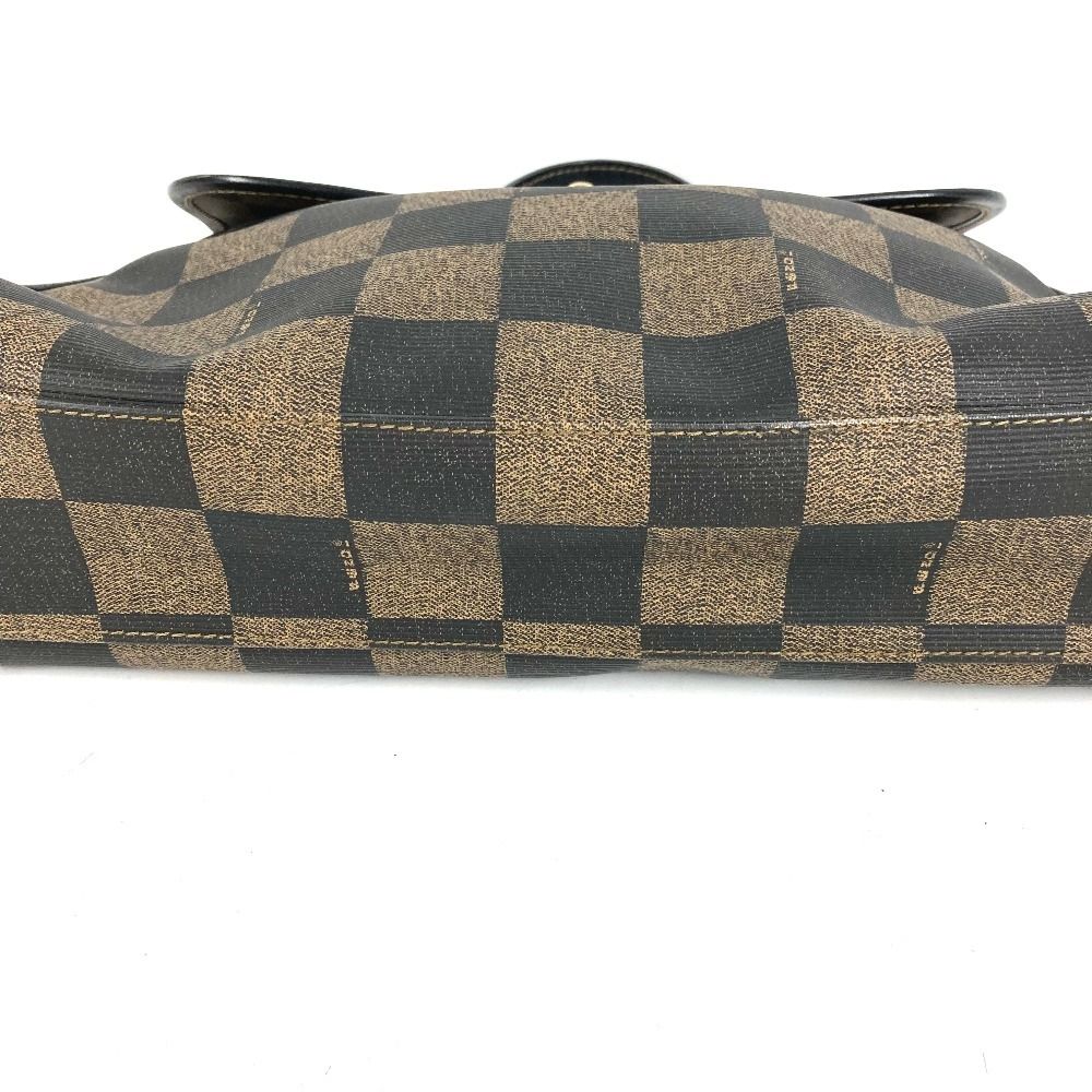 Fendi Handbag Pecan Logo Leather Brown — view 5