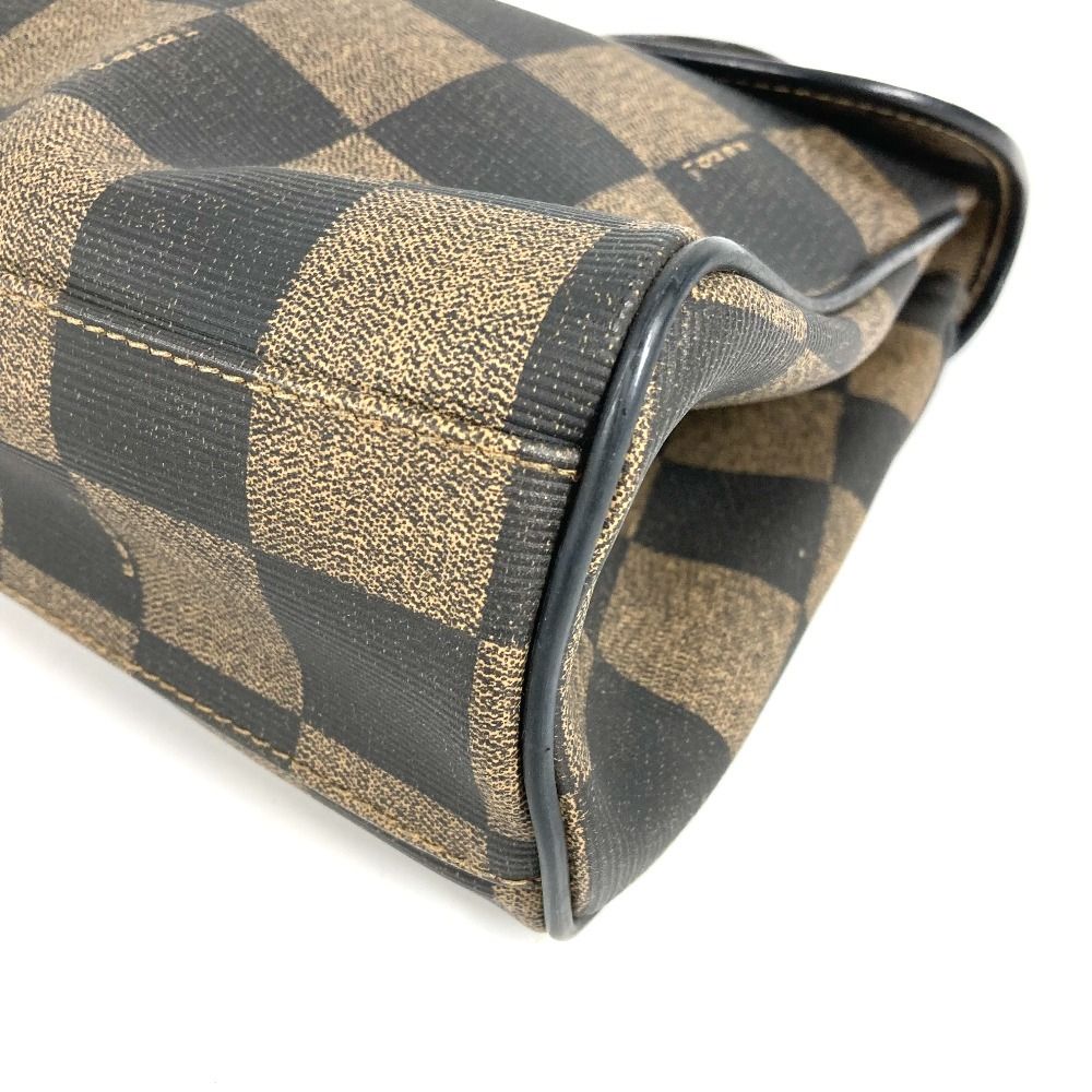 Fendi Handbag Pecan Logo Leather Brown — view 6
