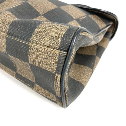 Fendi Handbag Pecan Logo Leather Brown — view 6