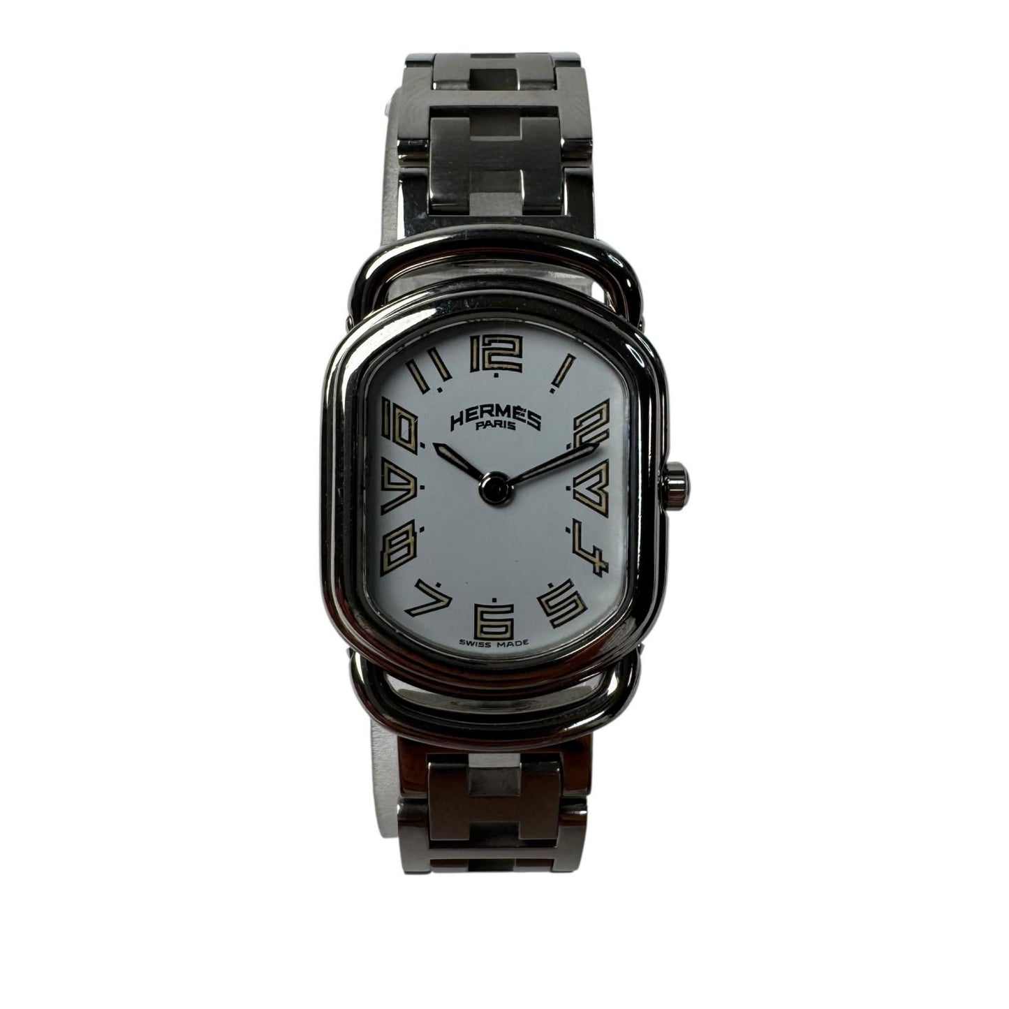 Hermes Watch Rallye White Dial SS Quartz — view 2