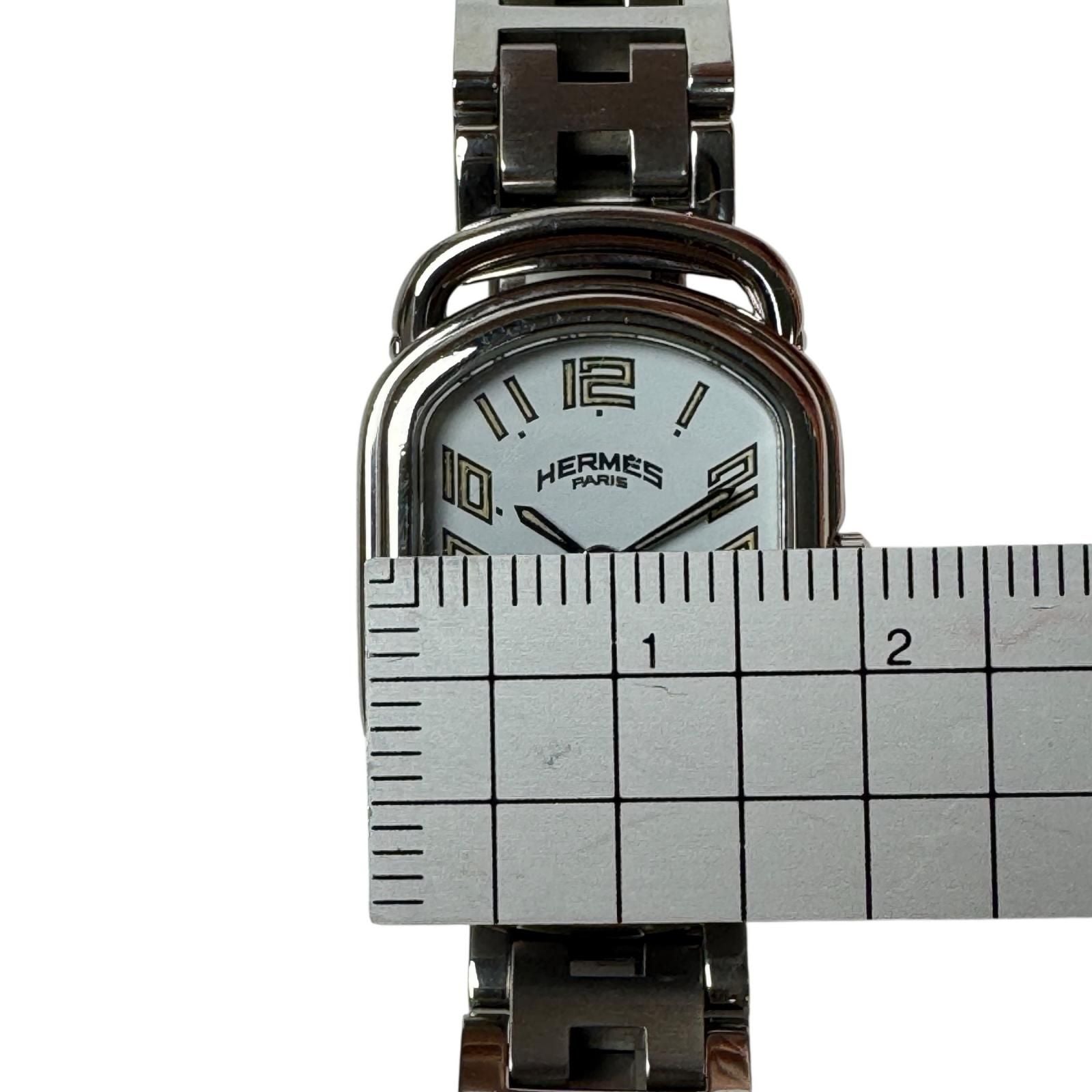 Hermes Watch Rallye White Dial SS Quartz — view 9