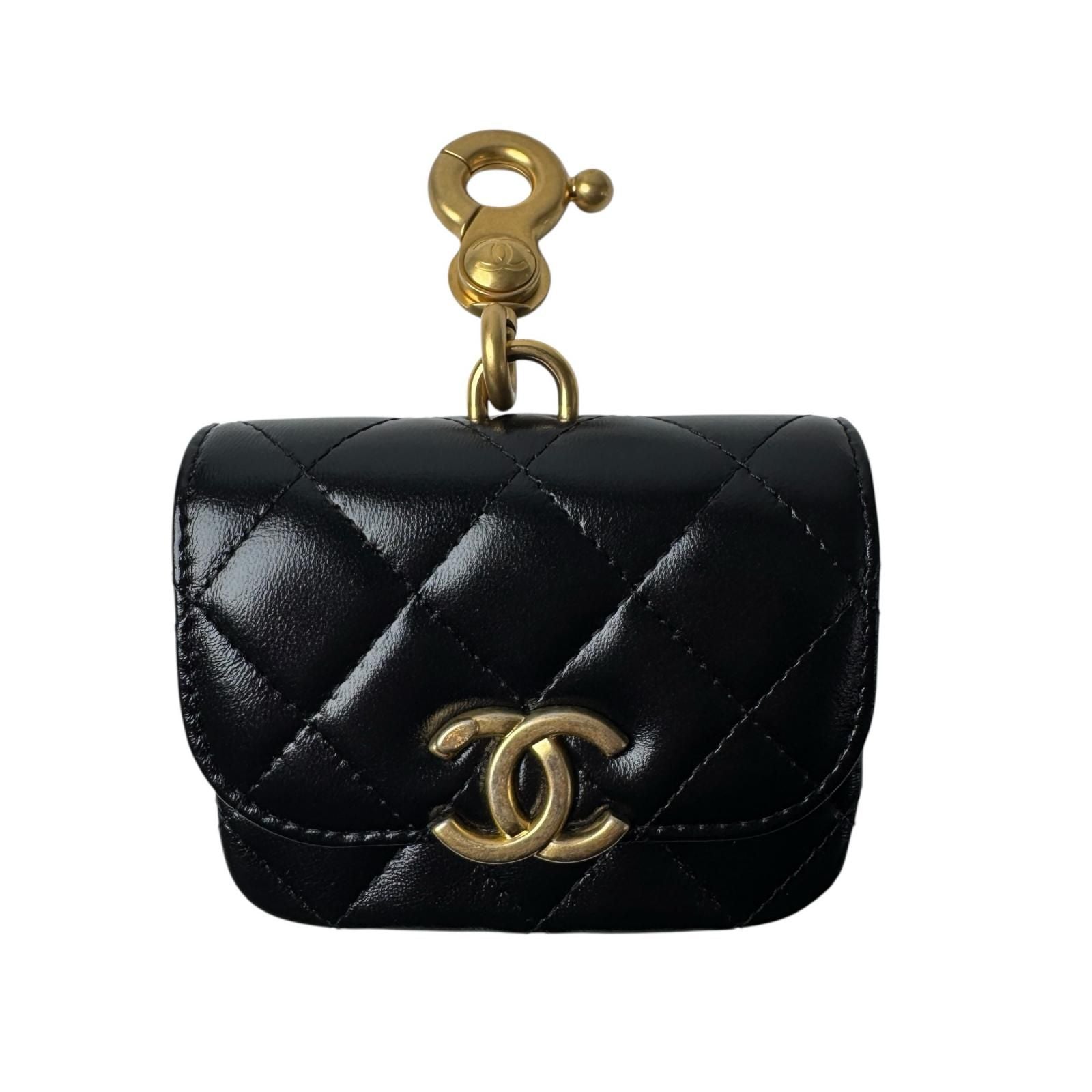 Chanel Bag Charm Quilted CC Logo Case