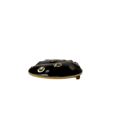 Dior Vintage Brooch Black Spiral — view 3