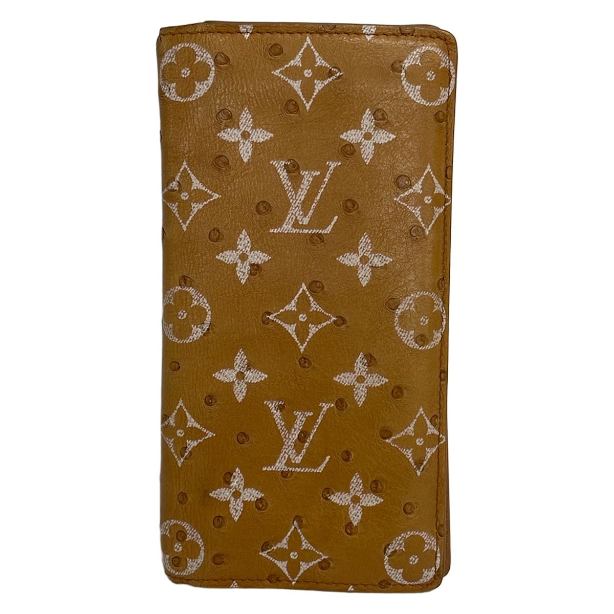 Louis Vuitton Wallet Portefeuille Brazza Orange Brown Leather