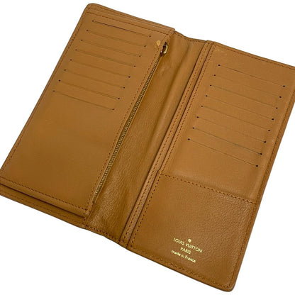 Louis Vuitton Wallet Portefeuille Brazza Orange Brown Leather — view 3