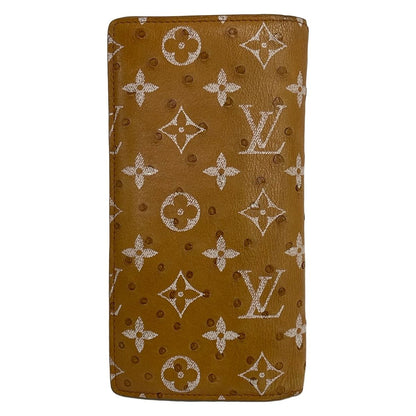 Louis Vuitton Wallet Portefeuille Brazza Orange Brown Leather — view 2