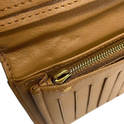 Louis Vuitton Wallet Portefeuille Brazza Orange Brown Leather — view 6