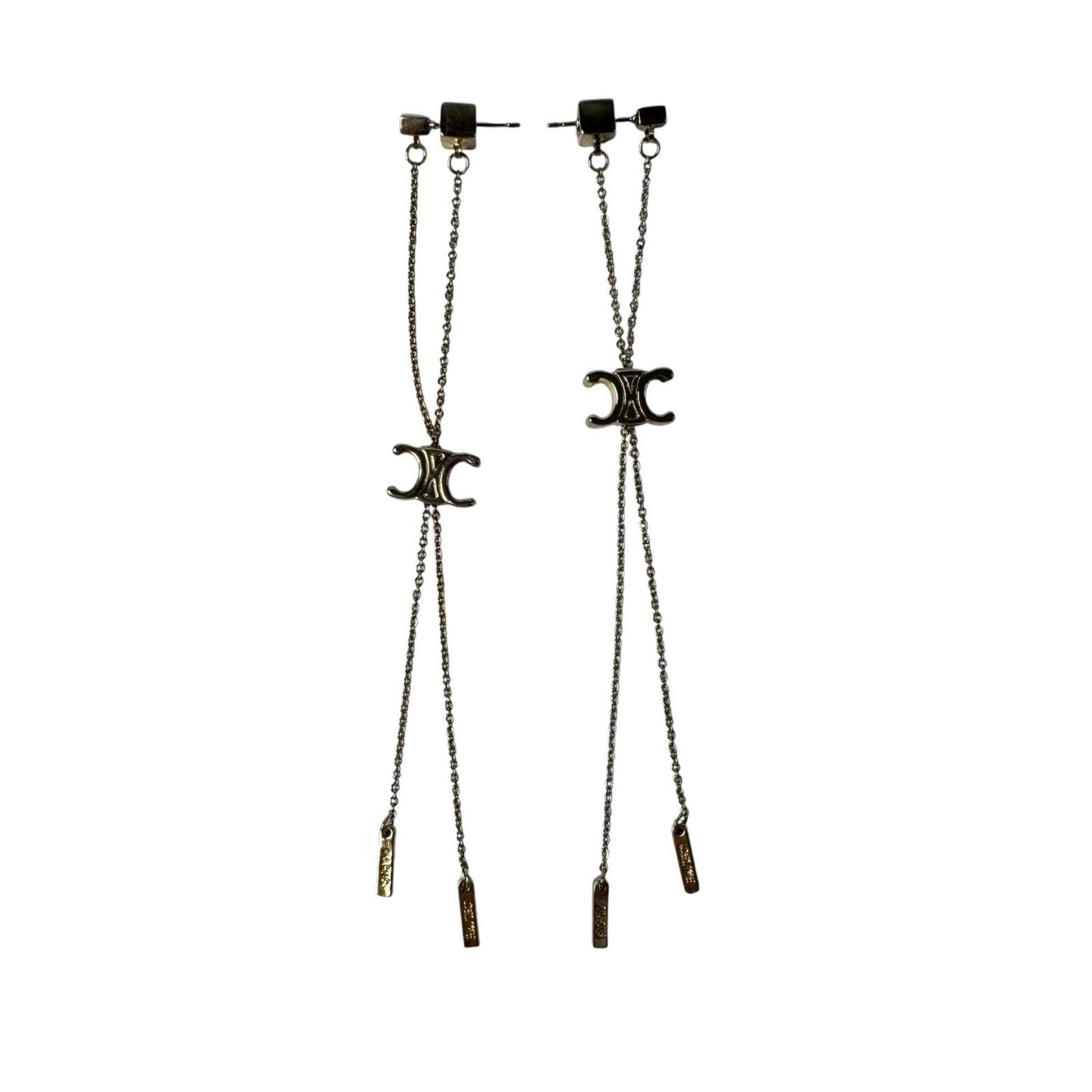 Celine Triomphe Long Chain Earrings — view 2