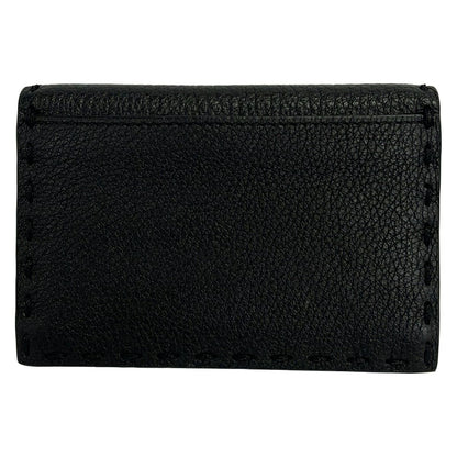 Fendi Business Card Holder Black Leather — view 2