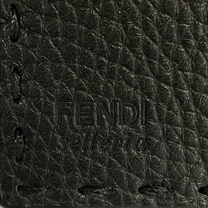 Fendi Business Card Holder Black Leather — view 4