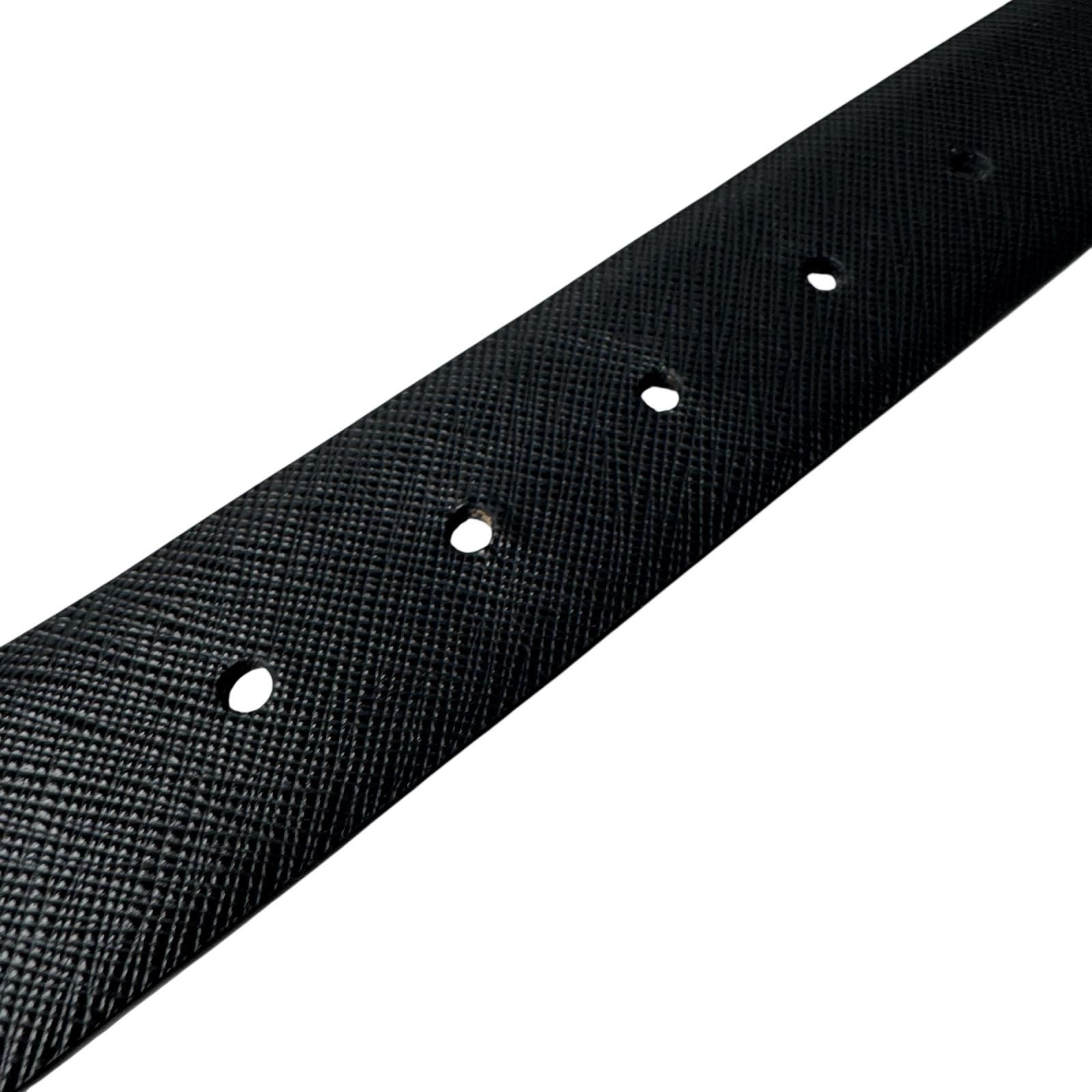 Prada Saffiano Leather Reversible Belt 90 36 Black — view 5
