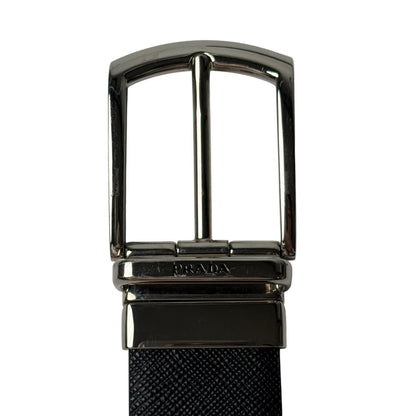Prada Saffiano Leather Reversible Belt 90 36 Black — view 4