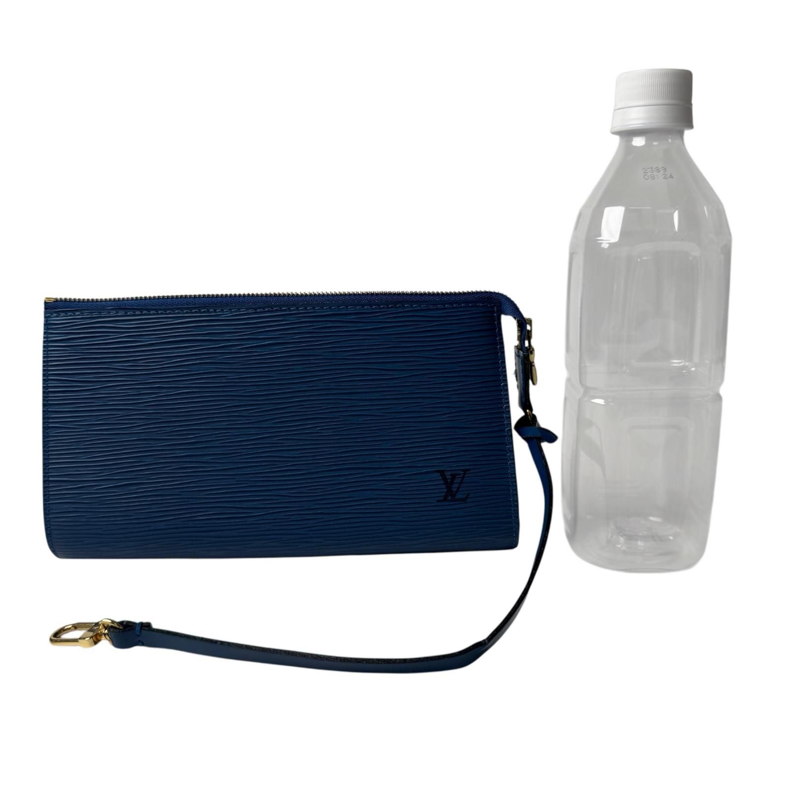 Louis Vuitton Epi Pochette Blue Pouch — view 8