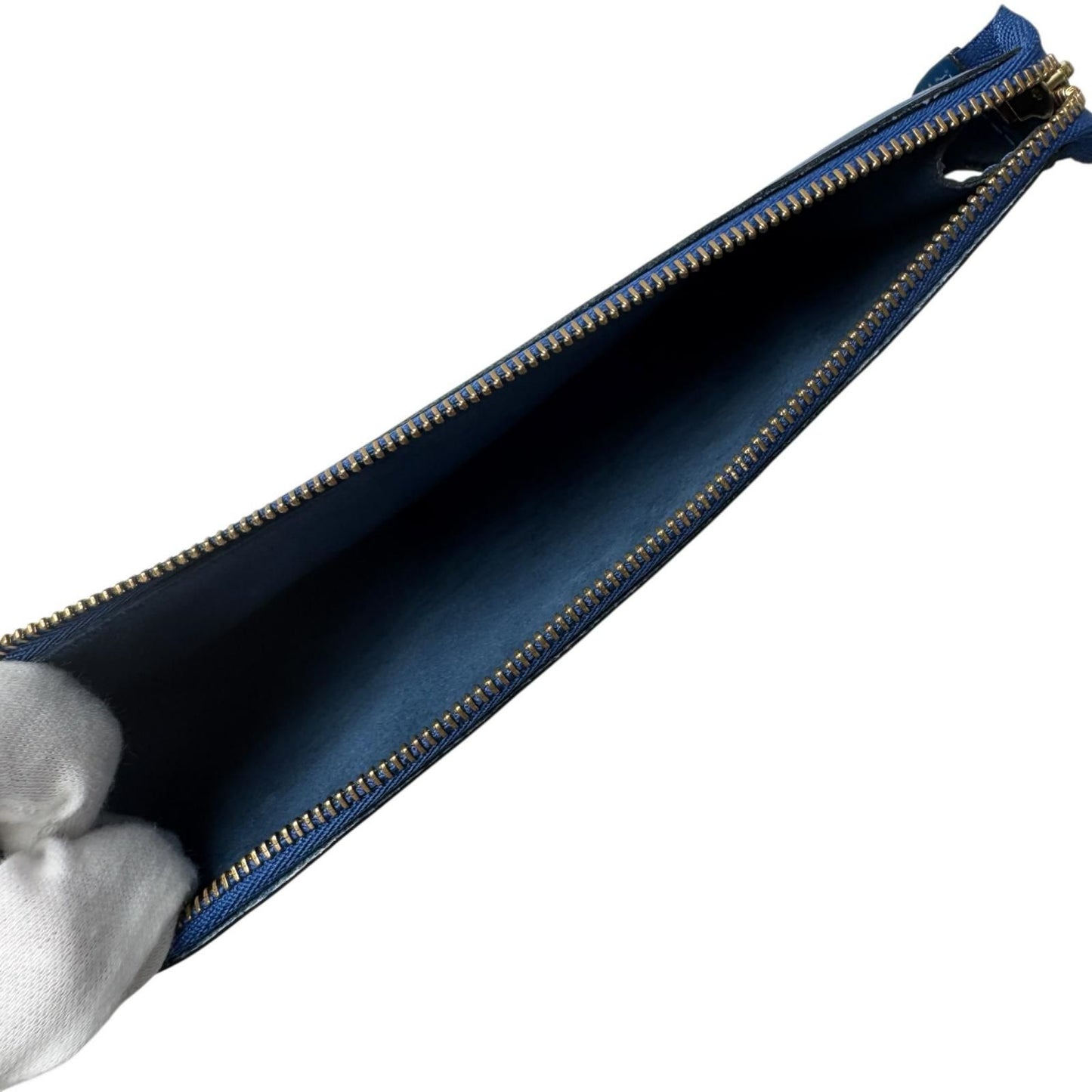 Louis Vuitton Epi Pochette Blue Pouch — view 5
