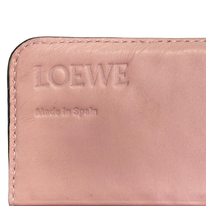 Loewe Wallet Repeat Anagram Continental Pink Embossed Leather — view 6