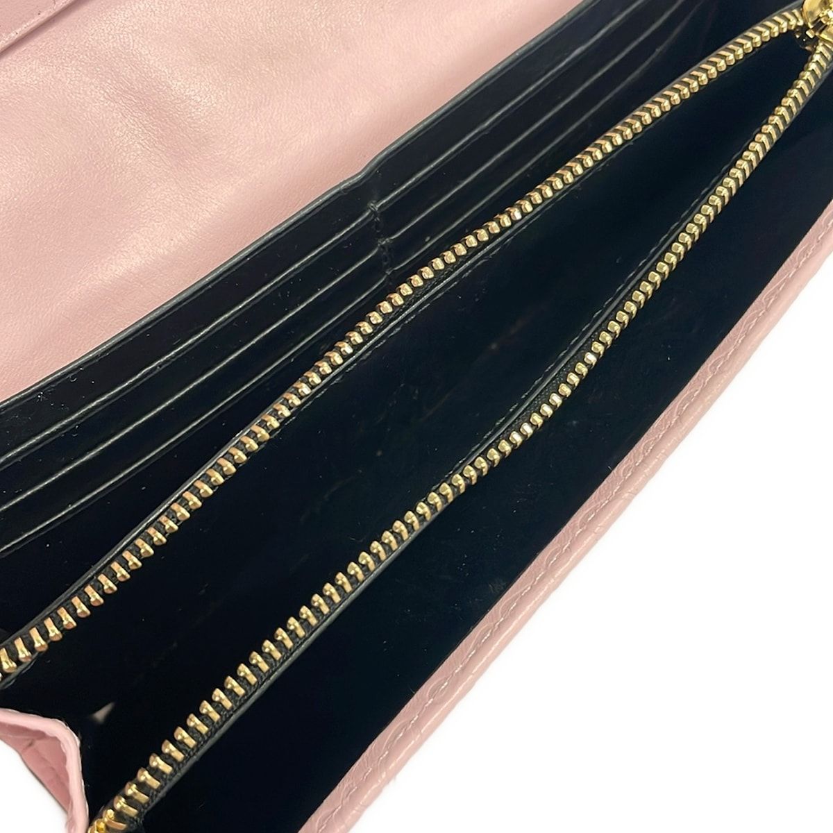 Loewe Wallet Repeat Anagram Continental Pink Embossed Leather — view 5