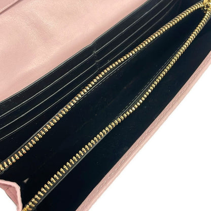 Loewe Wallet Repeat Anagram Continental Pink Embossed Leather — view 5