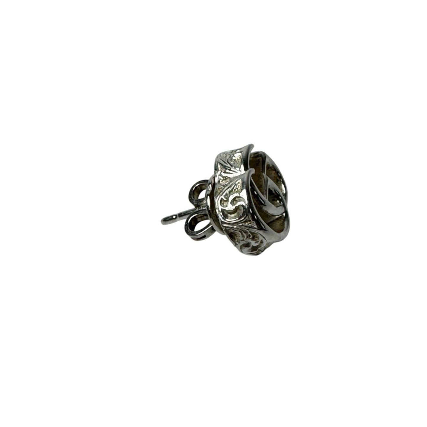 Gucci Single Studded Earrings Double Logo Silver — view 4