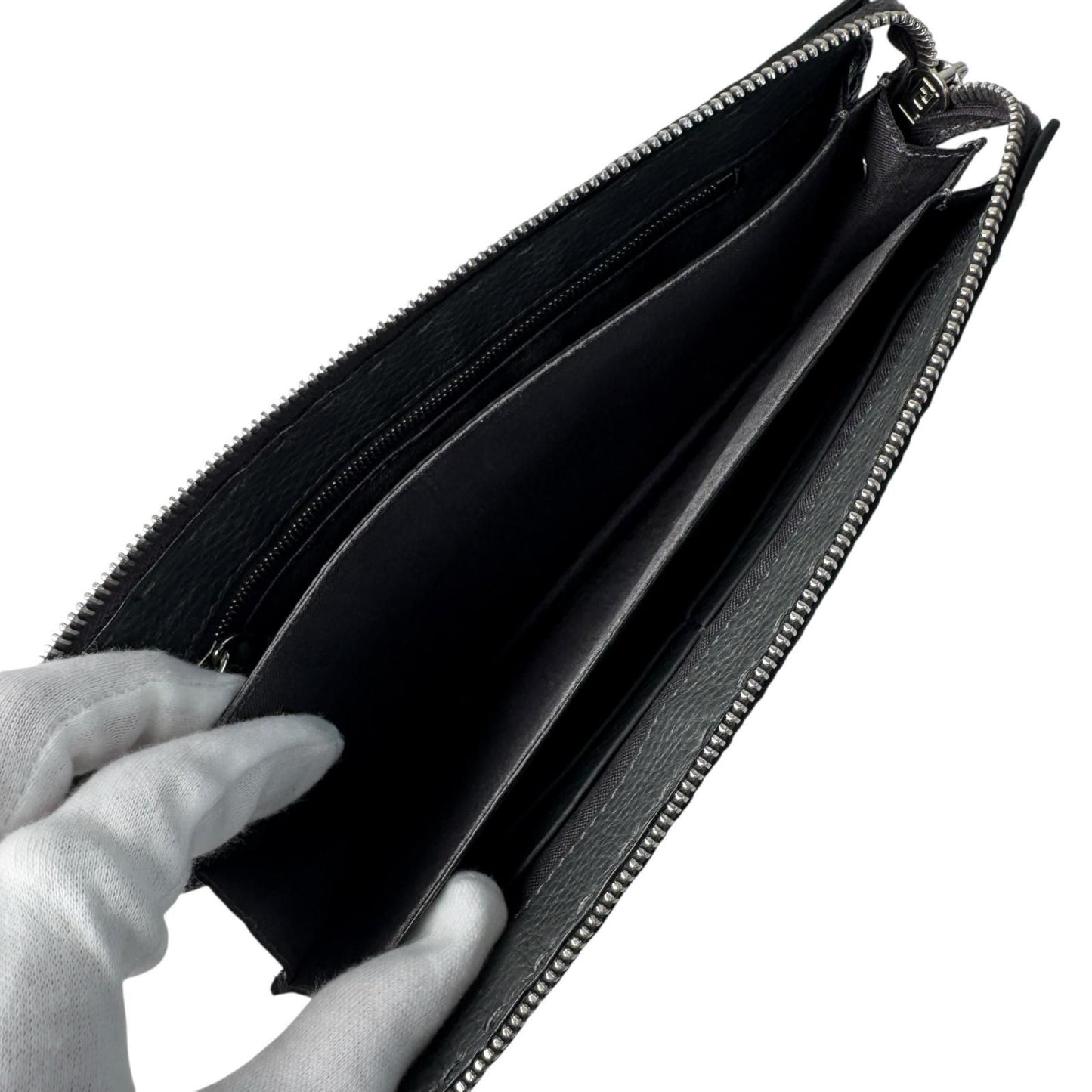 Fendi Selleria Clutch Dark Gray — view 6