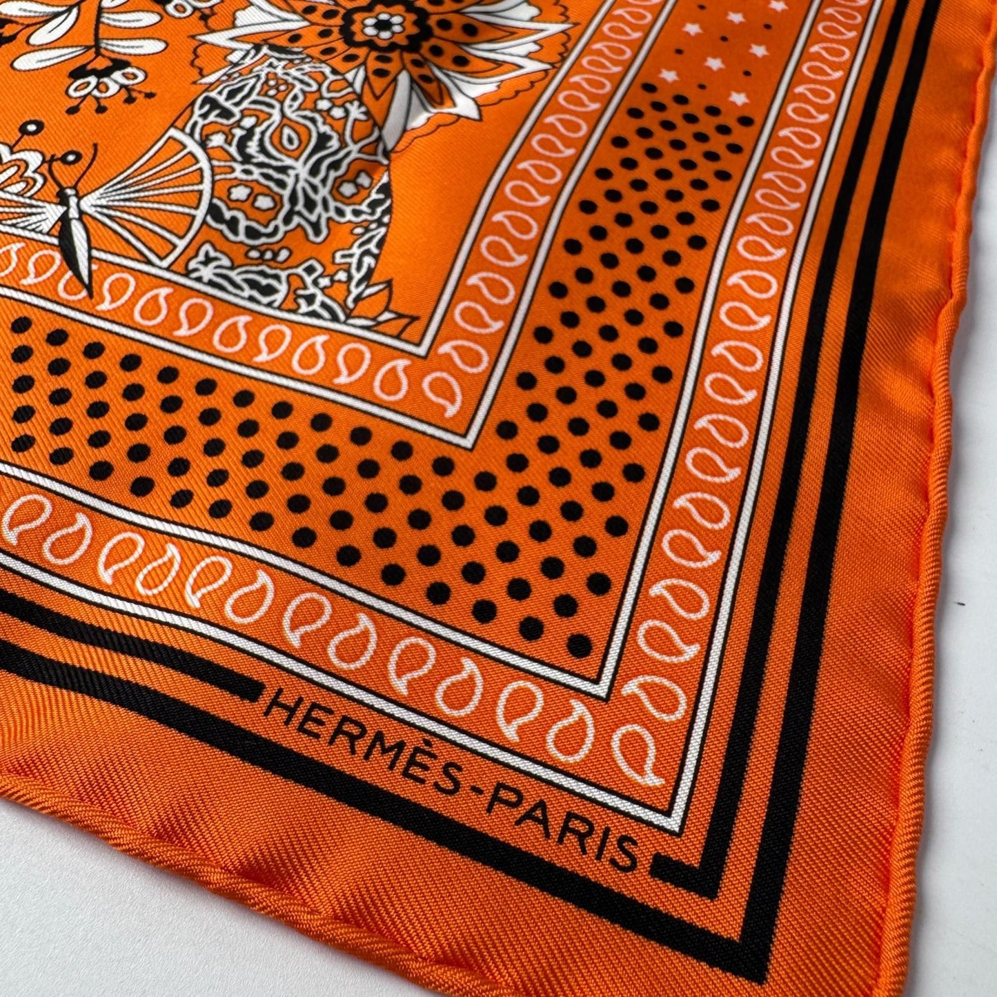 Hermes Carre 55 Flower Blooming Fabric Silk Scarf Bandana — view 4