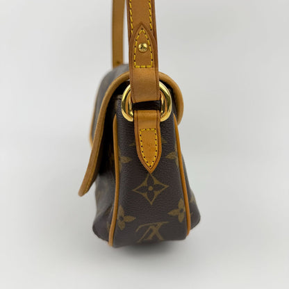Louis Vuitton Tikal PM Shoulder Bag Monogram Canvas Leather Brown Gold Vintage — view 4