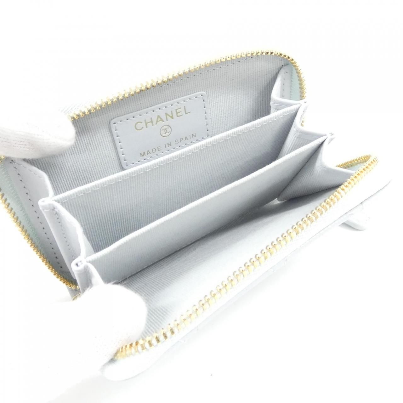 Chanel Coin Case Coin Purse Blue — view 5