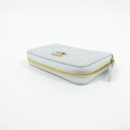 Chanel Coin Case Coin Purse Blue — view 3
