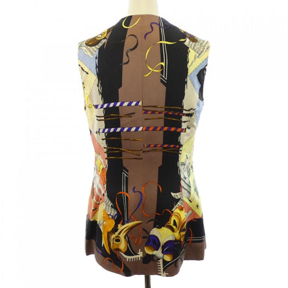 Hermes Vintage le Carnaval de Venise Twill Lane Vest — view 2