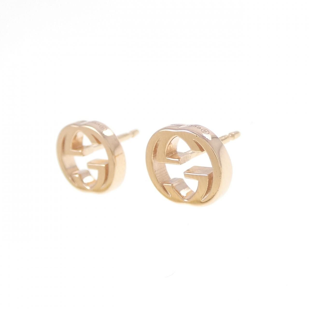 Gucci Interlocking Earrings Gold — view 2
