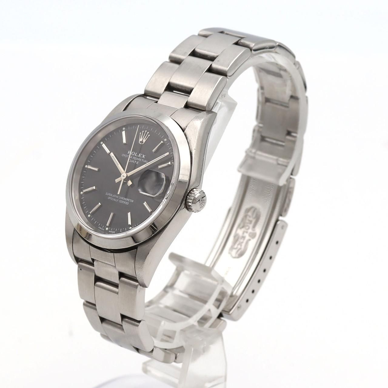 Rolex Oyster Perpetual Date SS Automatic Winding a Number Watch — view 2