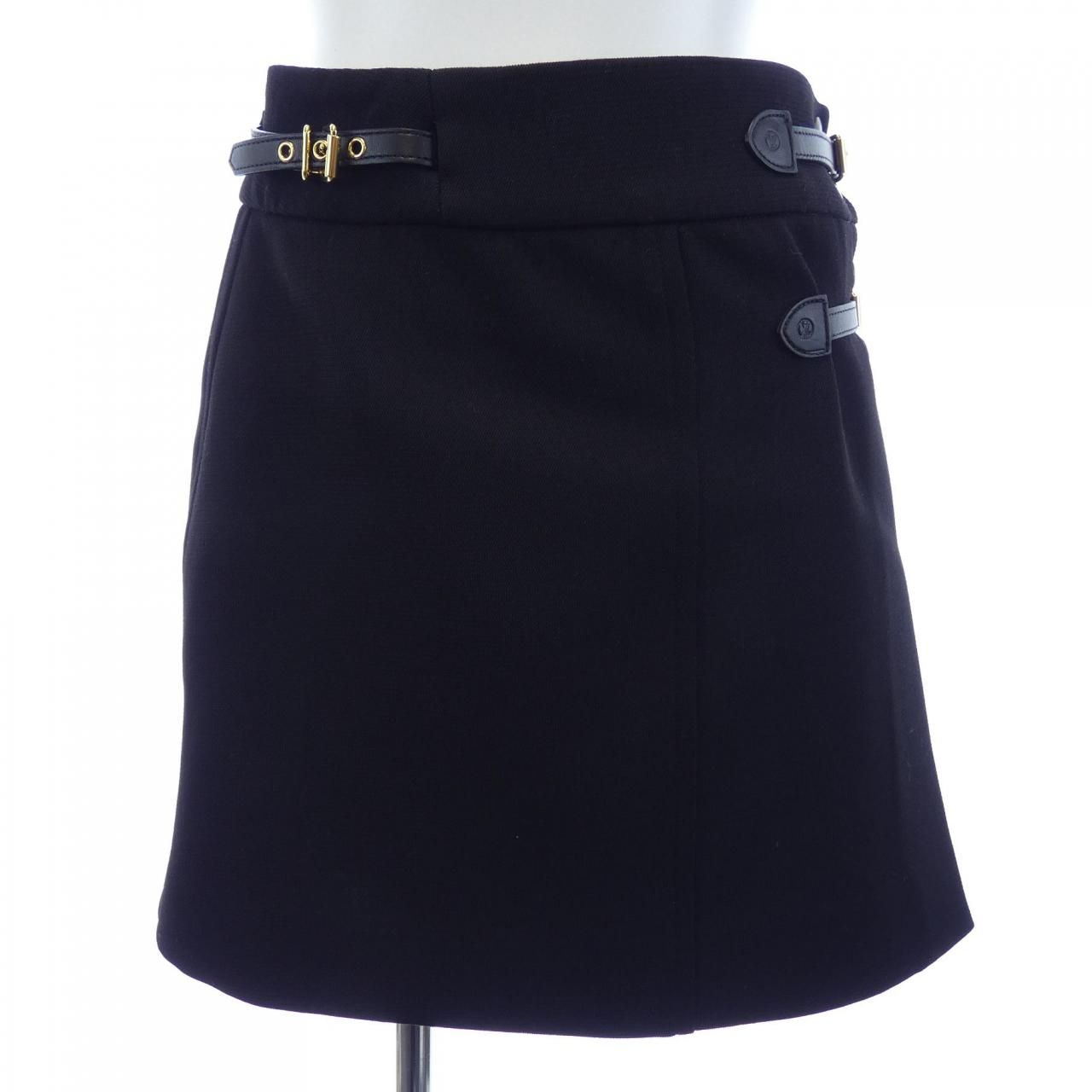 Louis Vuitton Strap Detail Mini Wrap Skirt