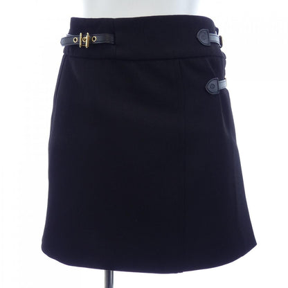 Louis Vuitton Strap Detail Mini Wrap Skirt