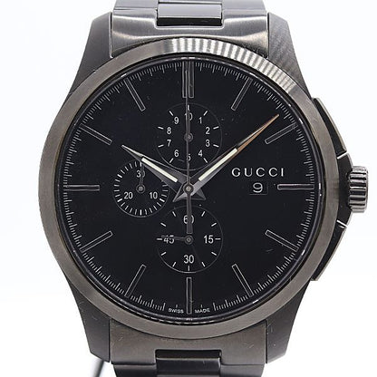 Gucci Box with Frame Timeless 126.2 SS Quartz Chronograph Black Dial Watch