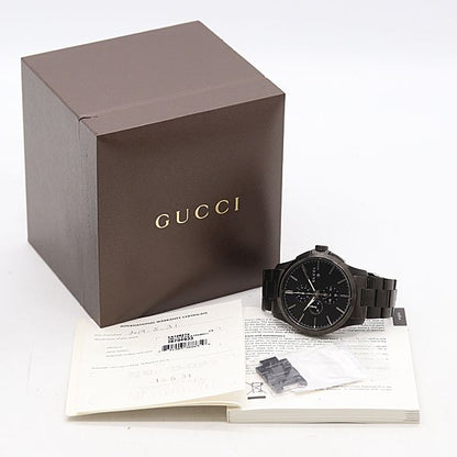 Gucci Box with Frame Timeless 126.2 SS Quartz Chronograph Black Dial Watch — view 5