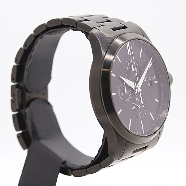 Gucci Box with Frame Timeless 126.2 SS Quartz Chronograph Black Dial Watch — view 2