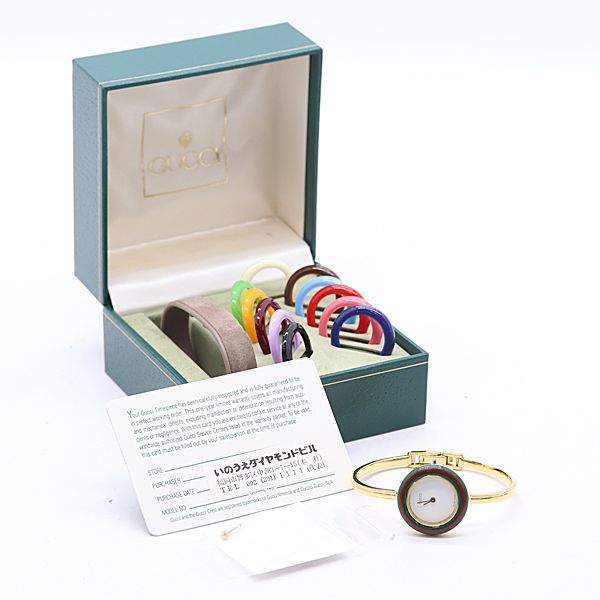 Gucci Box and Change Bezel 11 12.2 Quartz White Dial Watch