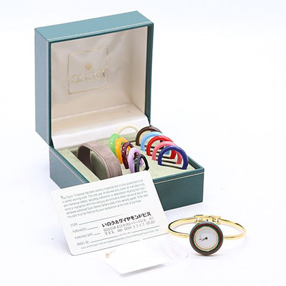 Gucci Box and Change Bezel 11 12.2 Quartz White Dial Watch