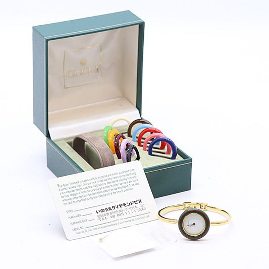 Gucci Box and Change Bezel 11 12.2 Quartz White Dial Watch