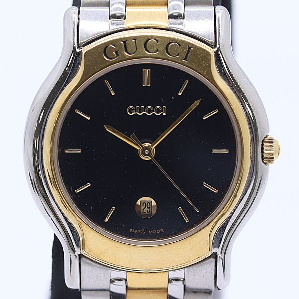 Gucci Quartz Black Dial Date Combination Watch